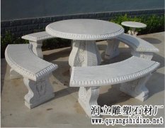 汉白玉石桌
