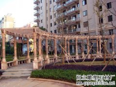 石雕长廊|晚霞红长廊-曲阳石雕网