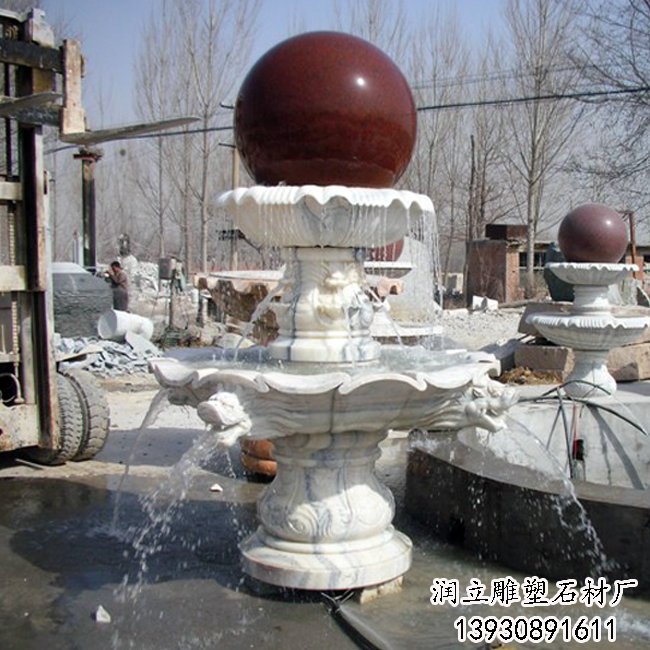 汉白玉风水球